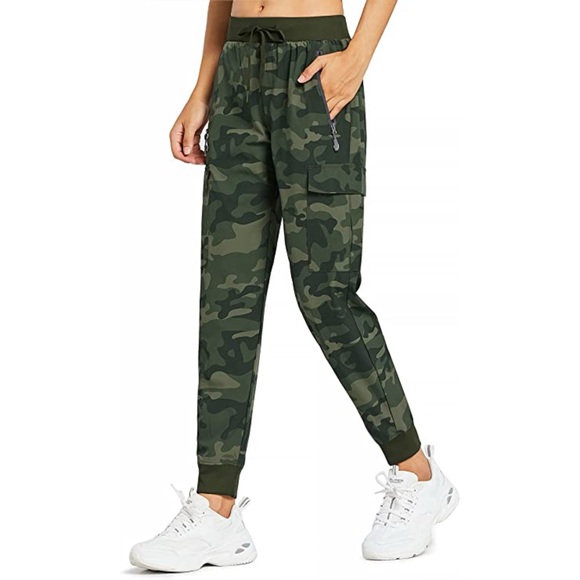 Libin Pants - Libin green camo cargo joggers lightweight pants S